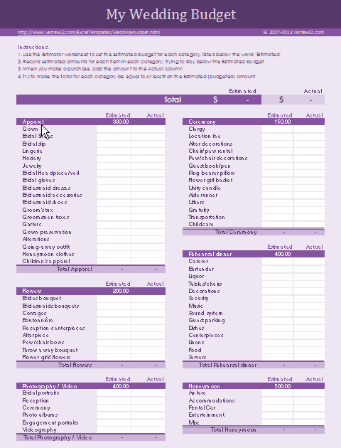 sample-wedding-budget-spreadsheet-template