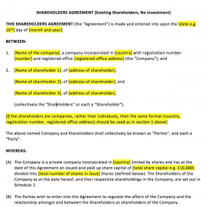 termination-of-shareholders-agreement-template