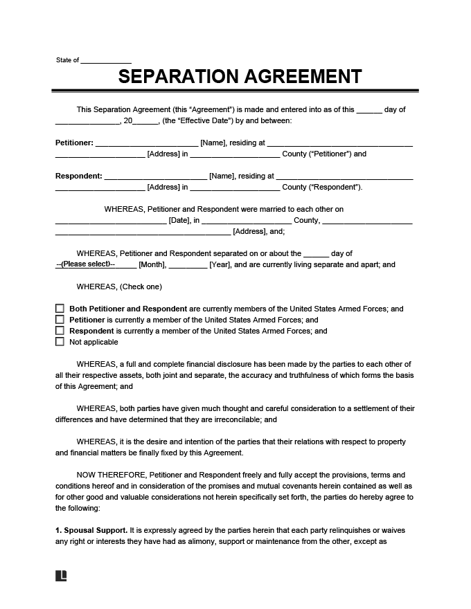 unmarried-separation-agreement-template
